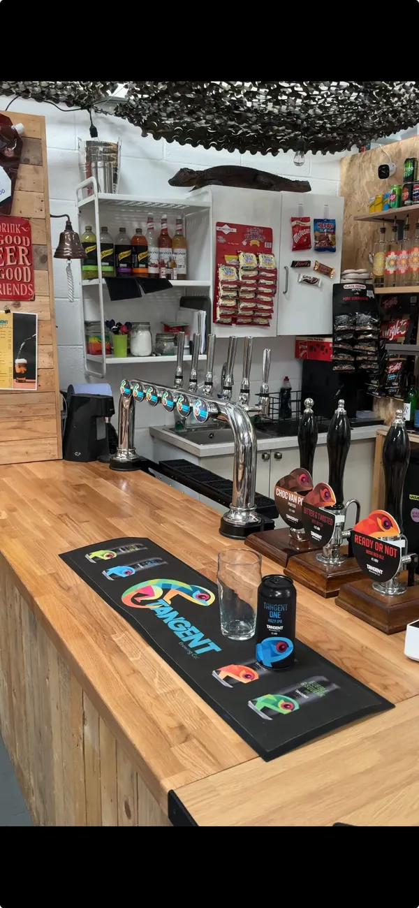 The bar, taps and pump clips ready